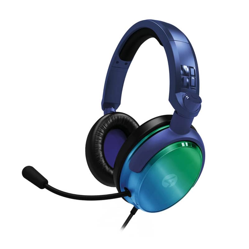 4Gamers - C6-100 Headset STRIKE - PS4, PS5, Xbox, Series S/X, Switch, PC, mobile - Blue - Green
