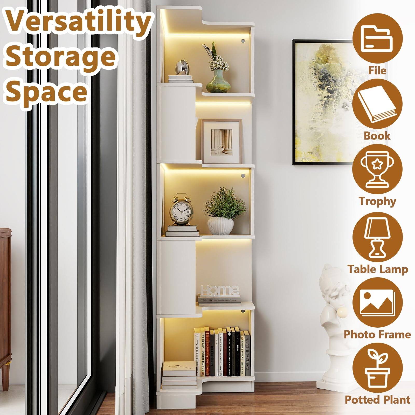 Versatility Storage Space

- File
- Book
- Trophy
- Table Lamp
- Photo Frame
- Potted Plant