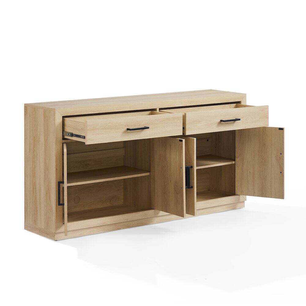 Left. Crosley Furniture - Isla Sideboard - Ash.