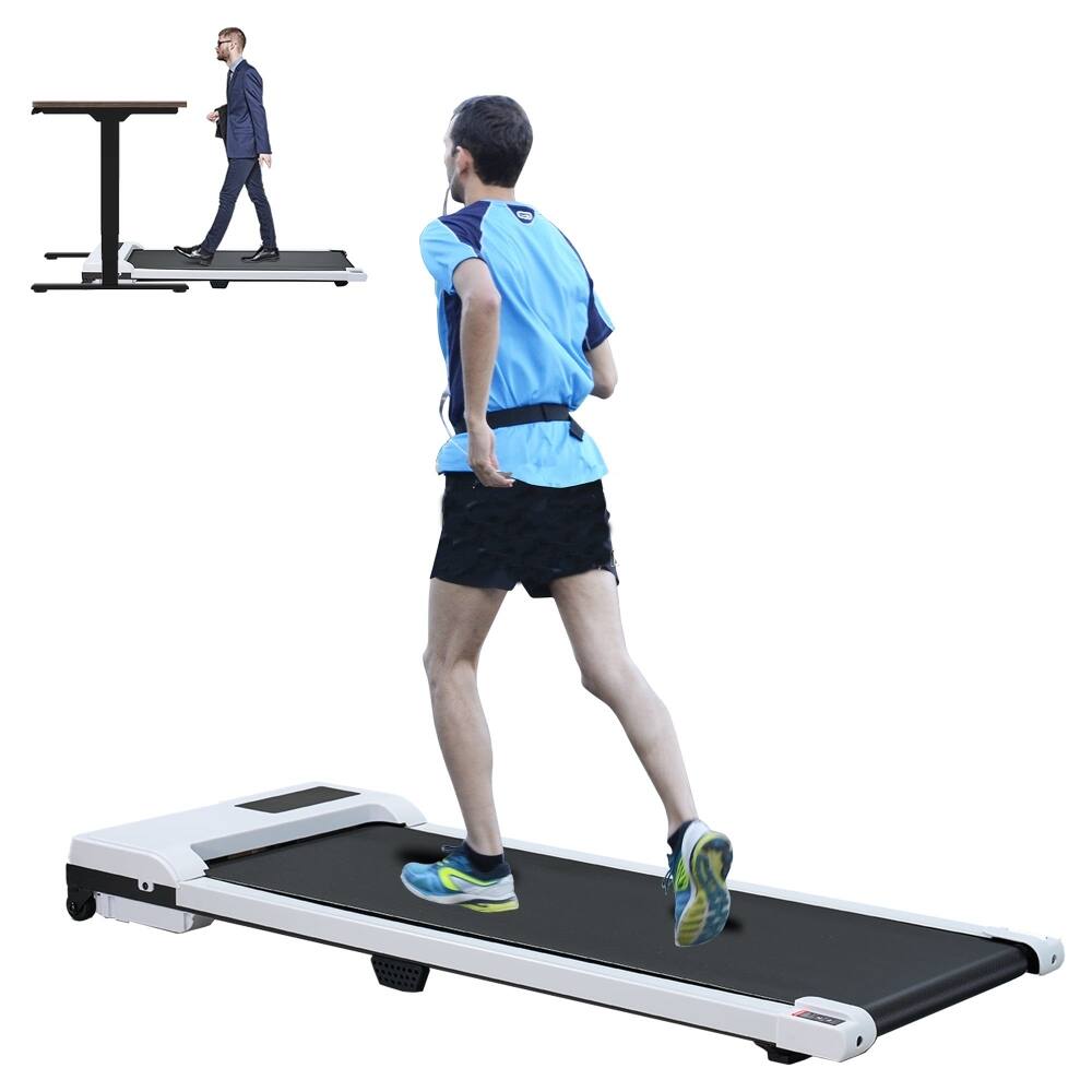 Angle. Loheer - Loheer Walking Pad Portable Under Desk Treadmill 2.0HP White - White.