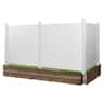 VEVOR - 3 Panels Outdoor Privacy Screen, 50 x 50 in Air Conditioner Fence with 27.6 in Ground Stakes, Pool Equipment Enclosure - White