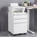 Angle. GOODSILO - 3-Drawer Mobile File Cabinet with Lock, Legal/Letter Size, Metal Filing Cabinet - Installation Required - White.