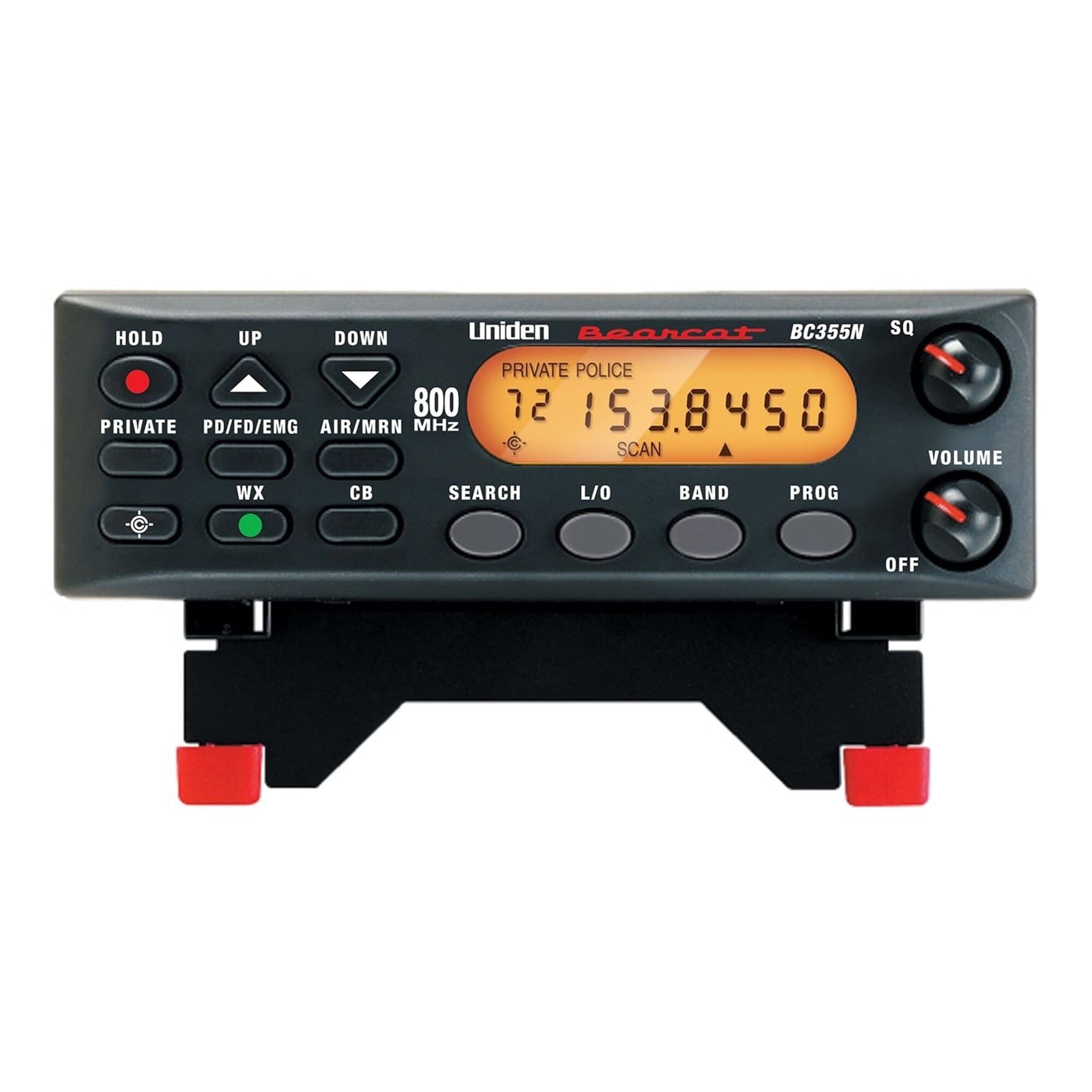 Uniden - BC355N Scanner, 800MHz Mobile Police Scanner - Black