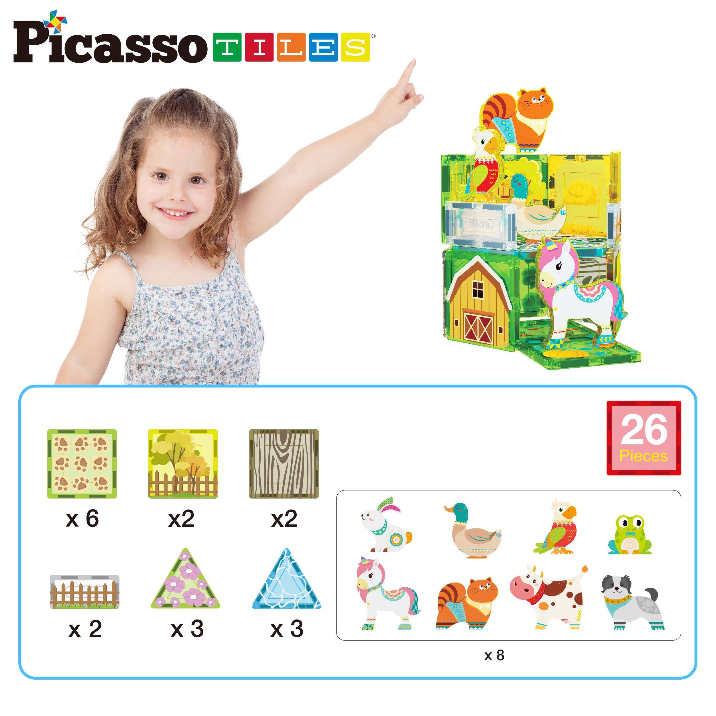 Picasso Tiles Great! 26 Pieces x6 x2 x2 x2 x3 x3 x8