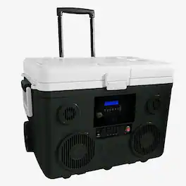 Tunes2Go - 40-Quart Wheeled KoolMAX Cooler with Bluetooth Speaker System and Power Station – The Ultimate Party Companion - Gray