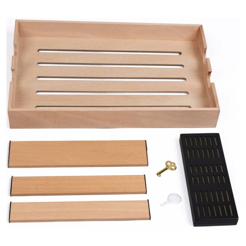 Alt View 4. Prestige - Valencia Desktop Humidor - Rich Ultra High Gloss Finish.