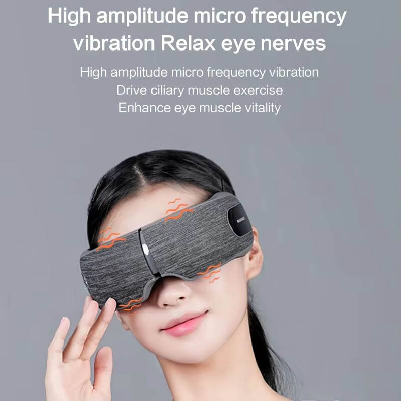 High amplitude micro frequency vibration  
Relax eye nerves  

High amplitude micro frequency vibration  
Drive ciliary muscle exercise  
Enhance eye muscle vitality