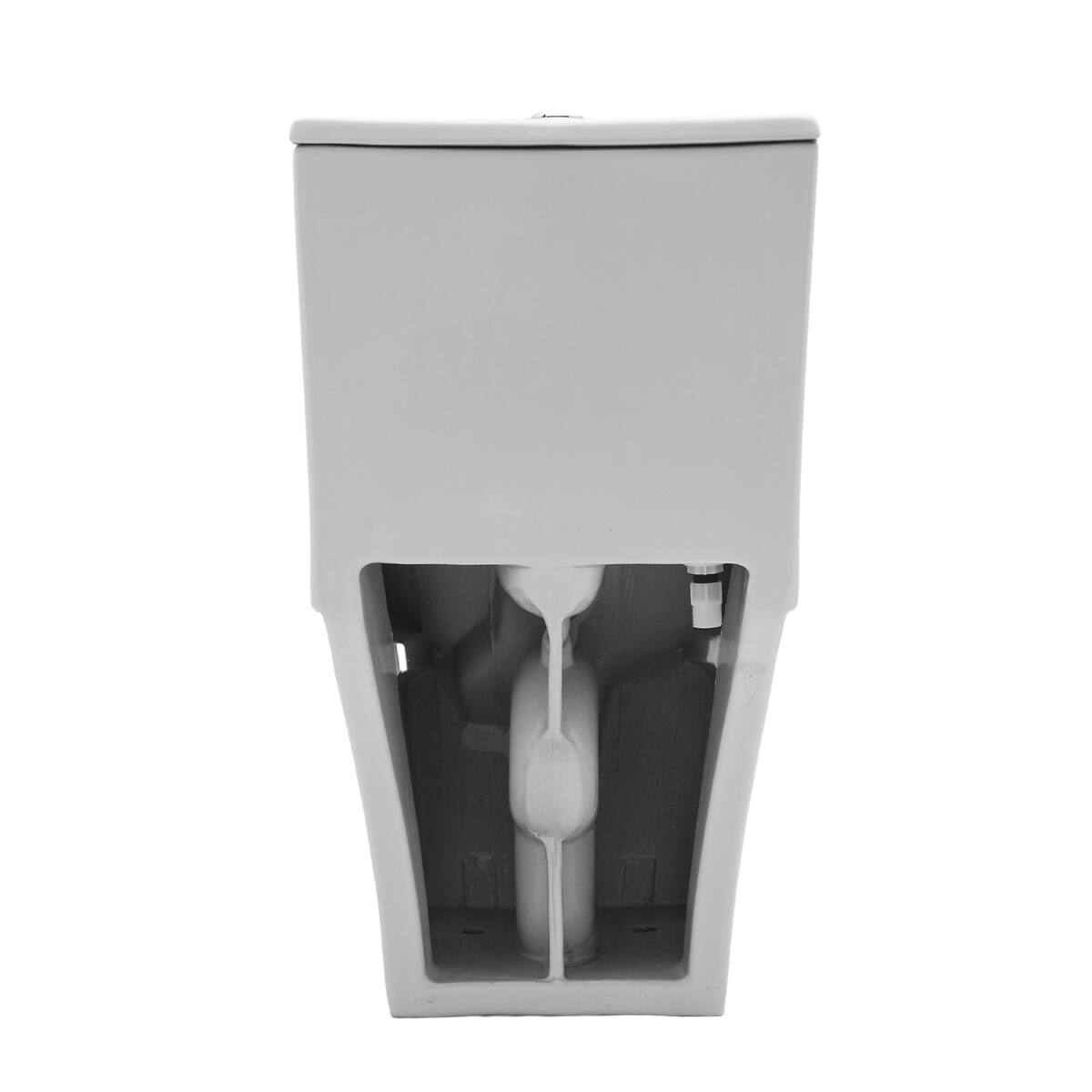 Alt View 10. Loheer - Loheer One Piece Ceramic Toilet, Dual Flush, Twelve Inch Rough In, Elongated Bowl - White.
