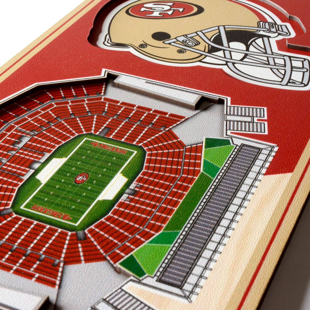 Alt View 1. YouTheFan - San Francisco 49ers 6'' x 19'' 3D StadiumView Banner - Multicolor.