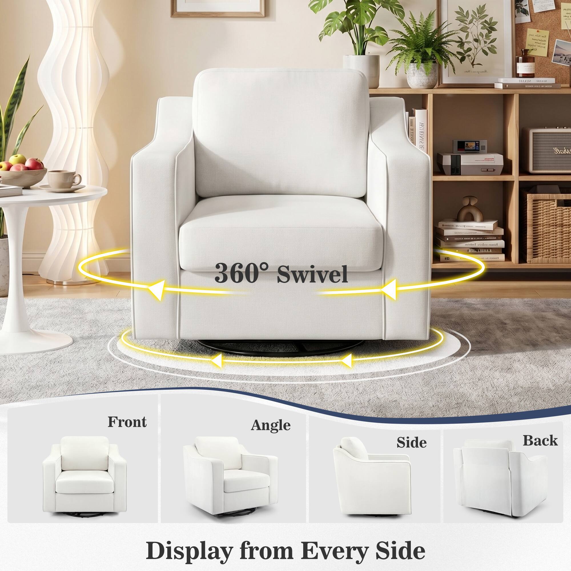 5: i 910O WING a Sod I - - - 360 Swivel - Front Angle Side Back Display from Every Side