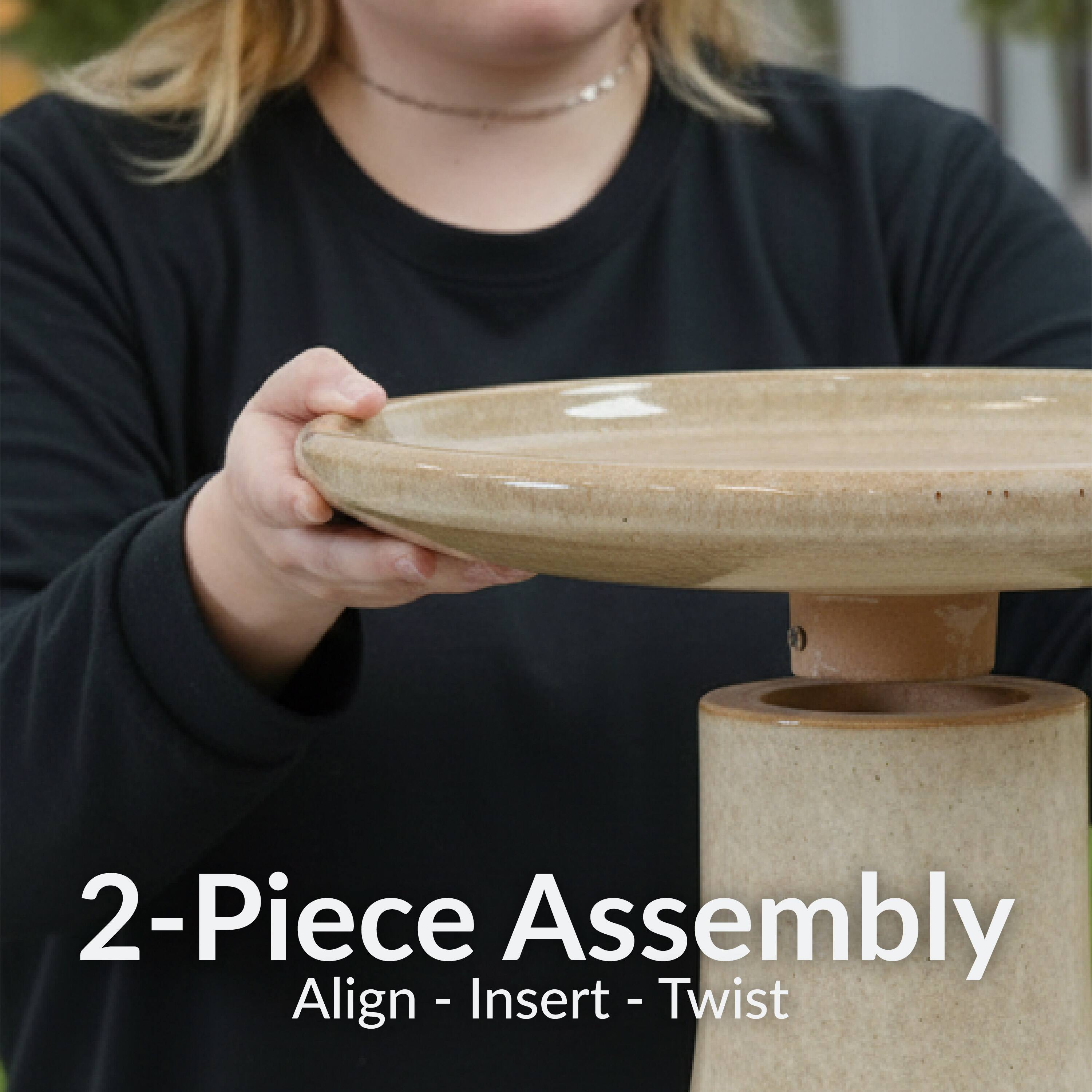 2-Piece Assembly  
Align - Insert - Twist