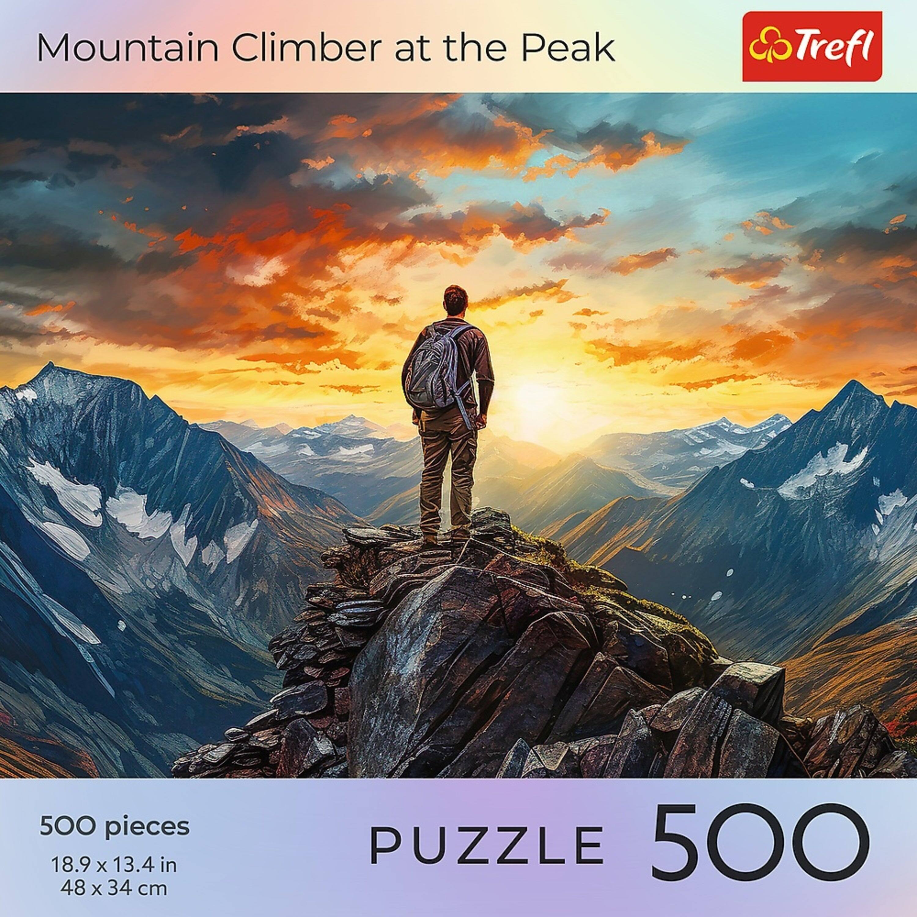 Mountain Climber at the Peak

500 pieces

18.9 x 13.4 in
48 x 34 cm

PUZZLE 500

Trefl