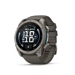 Garmin - fēnix 9 AMOLED GPS Smartwatch 51mm Fiber-reinforced polymer - Pebble Gray Silicone Band - (2026)