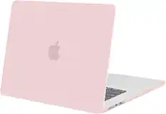 Front. mosiso - MacBook Air 15 inch Case for models A3448 A3241 A3114 A2941 (2023-2026) - Baby Pink.