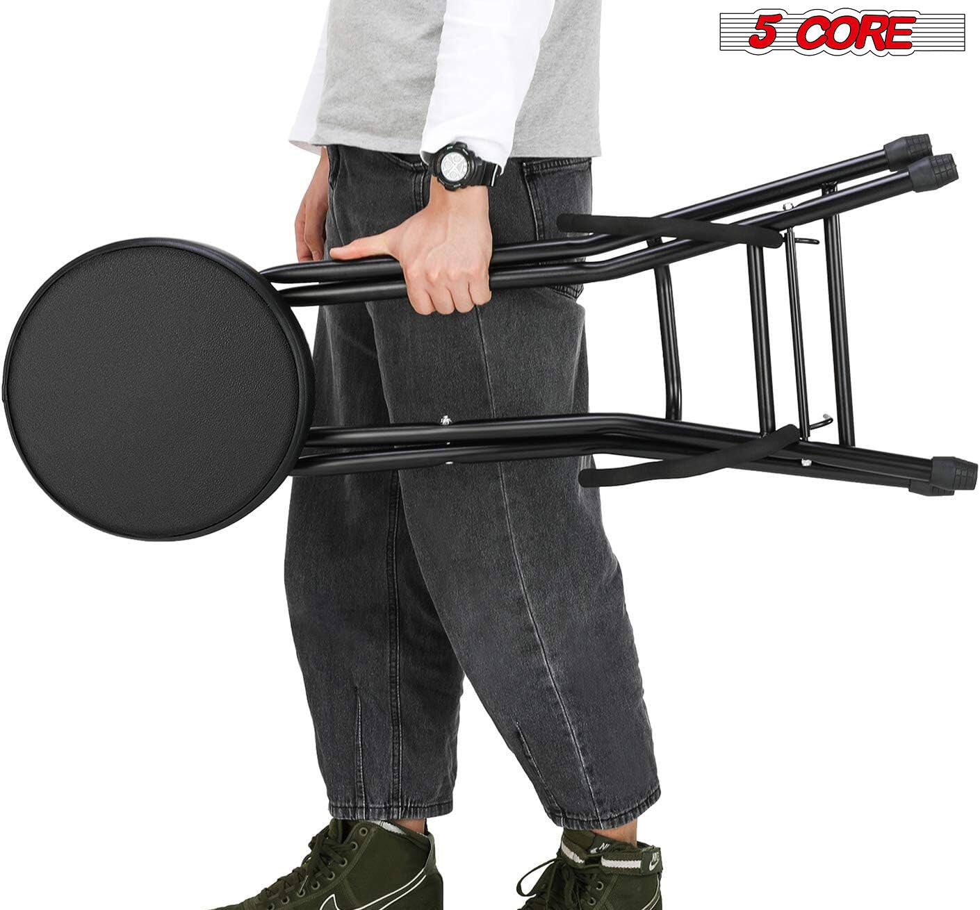 Alt View 2. 5 CORE - Guitar Stool w Comfortable Padded Seat Foot Rest Guitar Holder w 300 Lbs Capacity - Black.