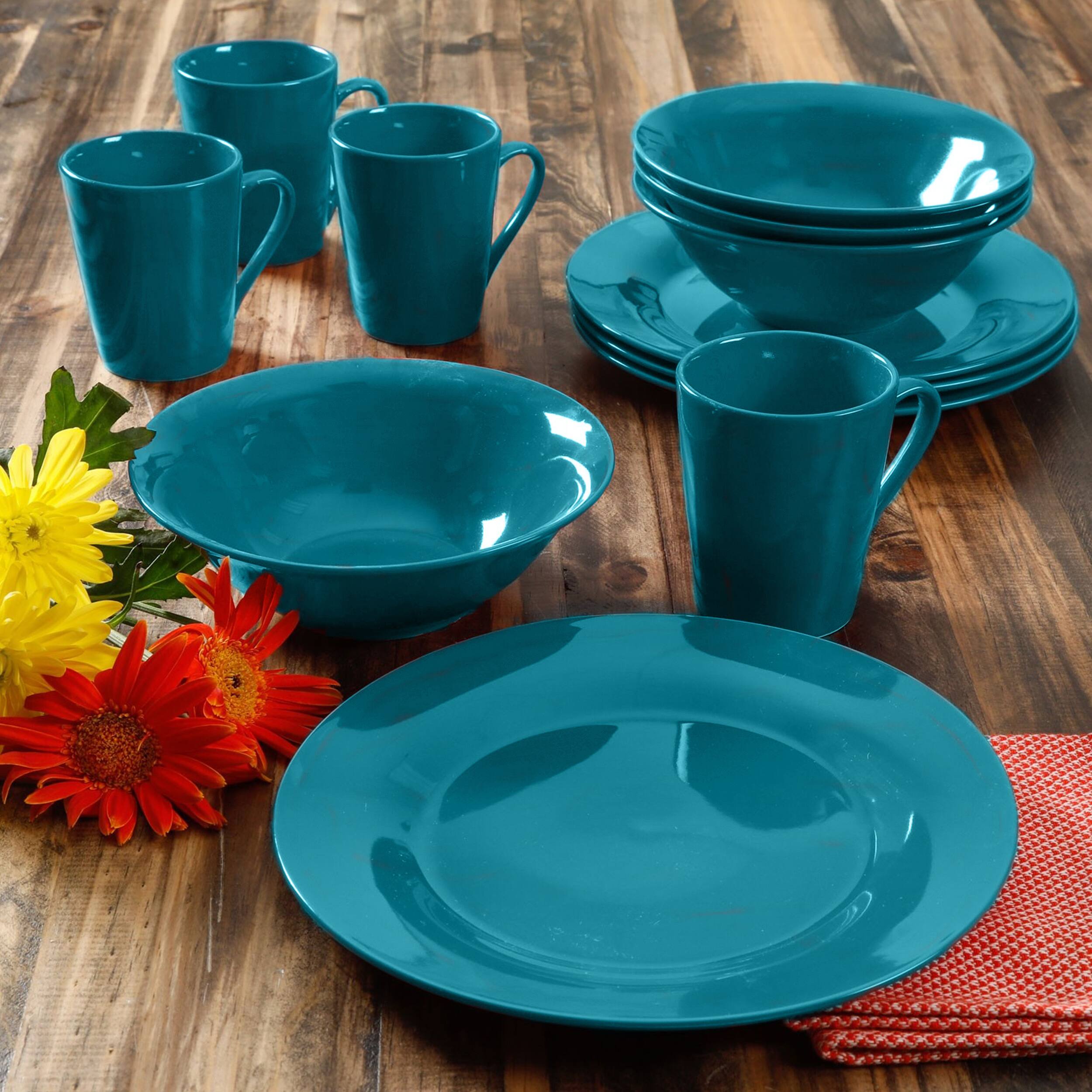 Alt View 3. Gibson - Gibson Home Carlton 12 Piece Dinnerware Set in Blue - Blue.