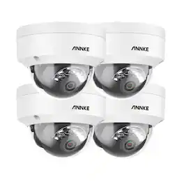 Phivve - 113° 12MP Security Camera with 3 Night Vision Modes, Private Areas Setup & Smart Detective, 98ft. Night Vision (4 pcs) - White