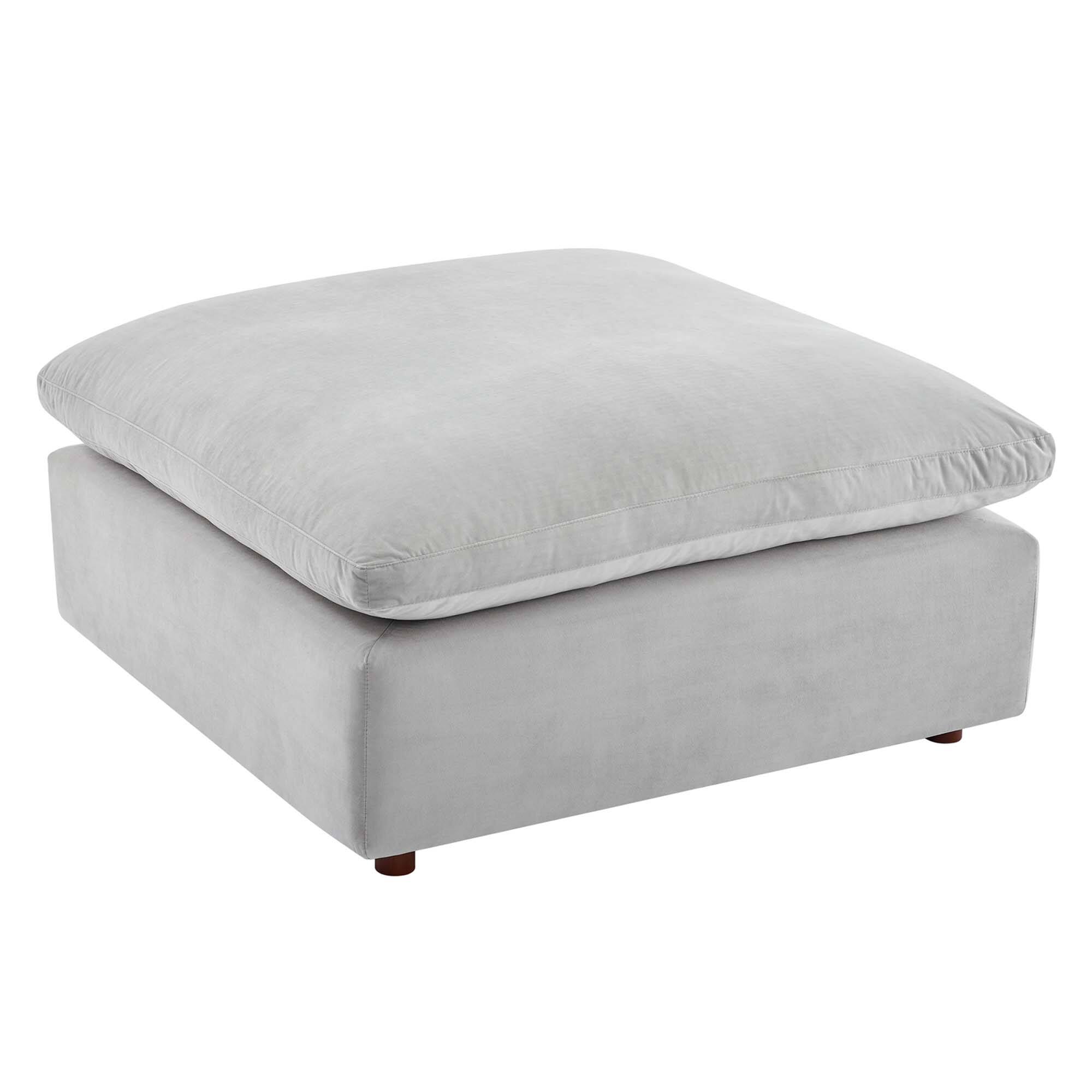 Alt View 1. Modway - Commix Down Filled Overstuffed Performance Velvet Ottoman by Modway - EEI-4365-LGR.