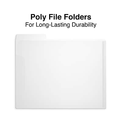 Poly File Folders  
For Long-Lasting Durability