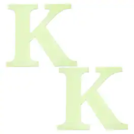 Unique Bargains - 2pcs 3D 3.9" Letter K Mirror Wall Sticker, Self-Adhesive Glow in the Dark for DIY Party Wedding Room Decoration - Green