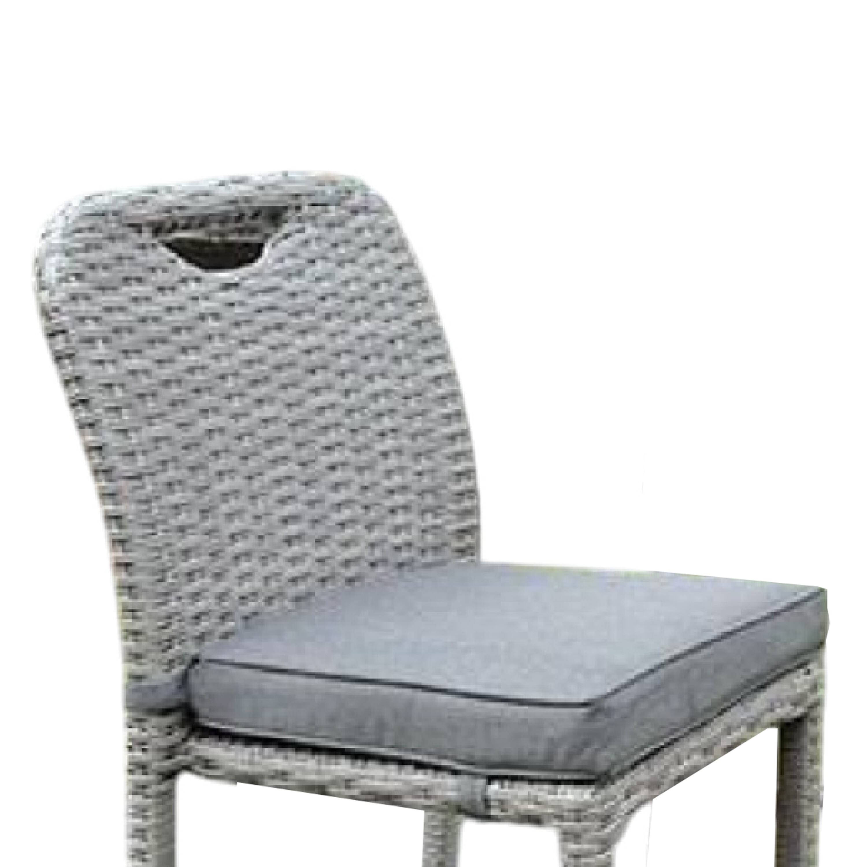 Alt View 2. Manhattan Lane - Mio Barstool Chair Set of 6, Thick Seat Cushion - Gray.