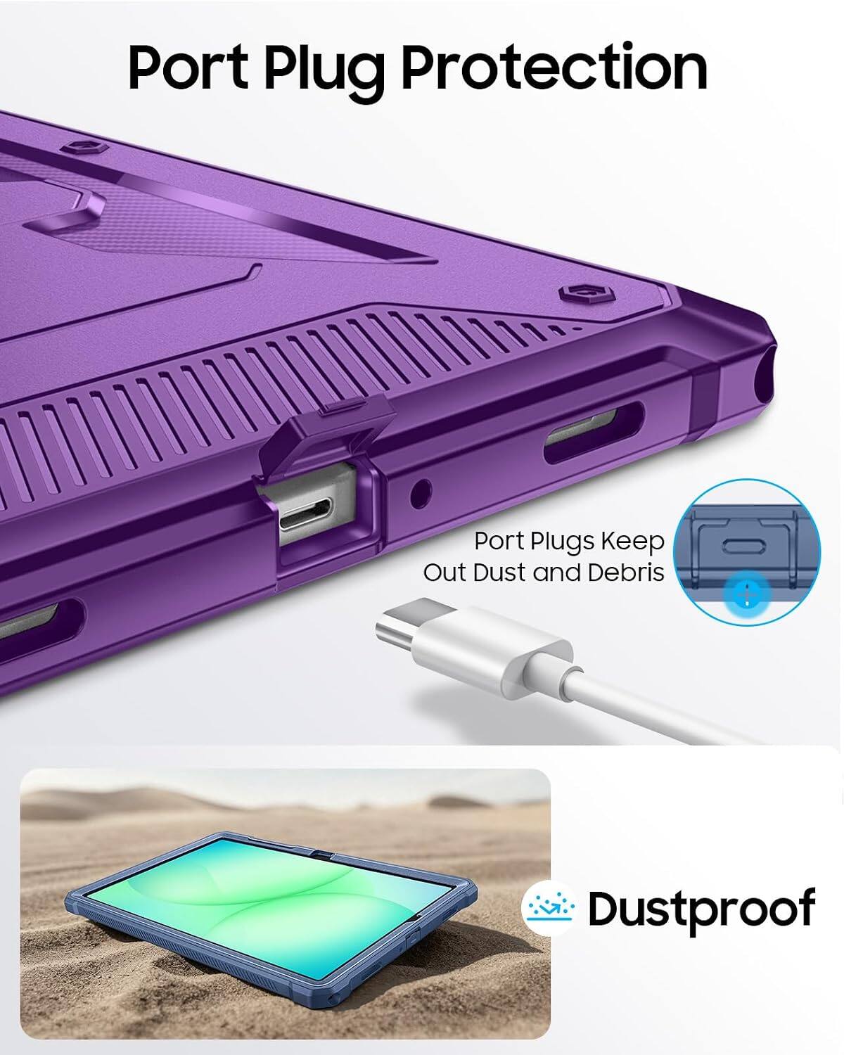 Port Plug Protection  
Port Plugs Keep Out Dust and Debris  
Dustproof