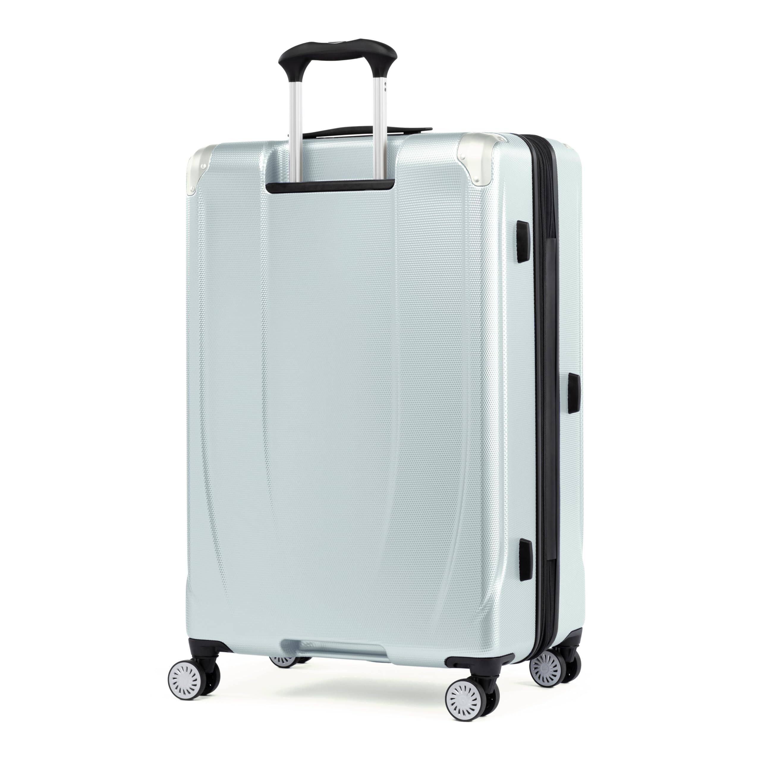 Back. Travelpro - Travelpro Pathways 3 Hardside Expandable 28" Checked Spinner - Cloud Grey.