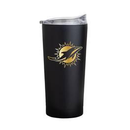 Logo Brands - Miami Dolphins Black Foil 20oz. Powder Coat Tumbler - Multicolor
