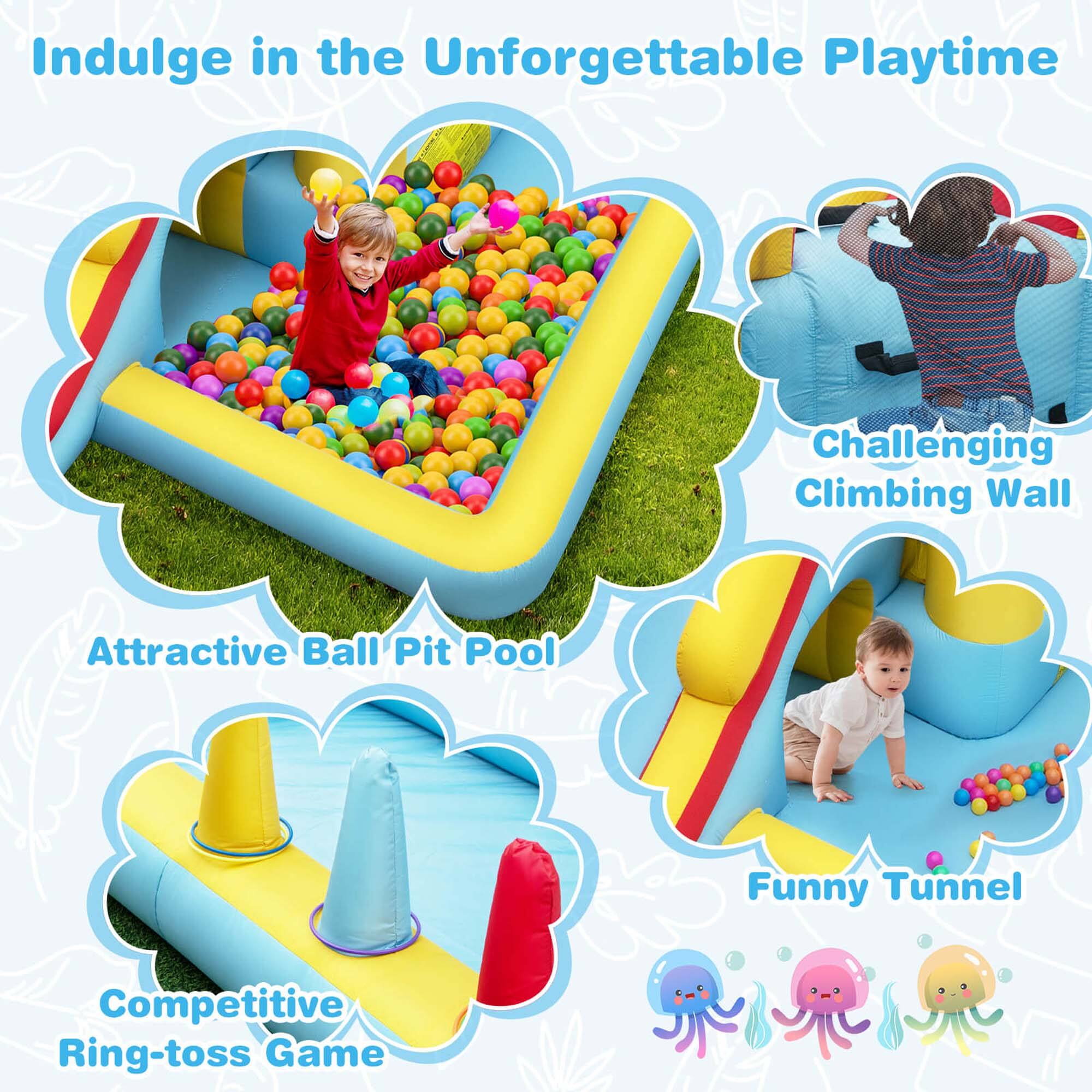 Indulge in the Unforgettable Playtime

- Attractive Ball Pit Pool
- Challenging Climbing Wall
- Competitive Ring-toss Game
- Funny Tunnel
