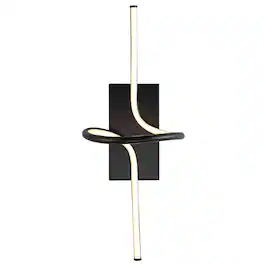 Jonathan Y - Sketch 9" Minimalist Metal Integrated LED Vanity Light Sconce - Black
