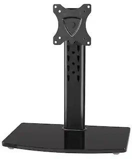 ThinkLink Electronic - Single Monitor Stand Fits Max Screen Free-standing Computer Desk Display Height Adjustable Swivel Tilt - Black