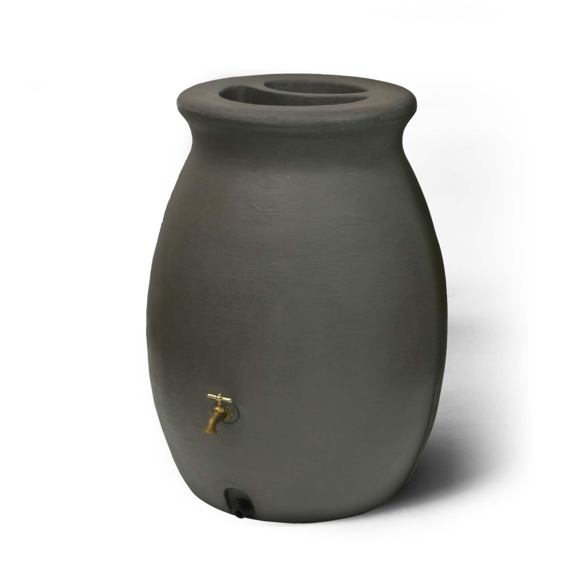 Algreen Products - Algreen Castilla 50 Gallon Plastic Rain Water Collection Barrel, Brownstone - Black price history on PriceWatchPro