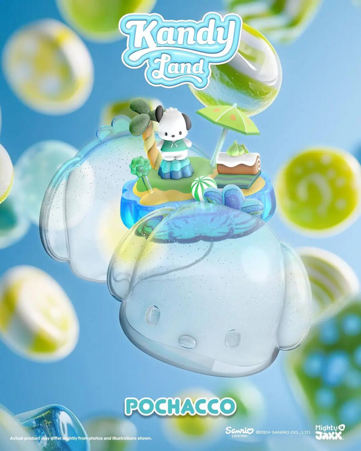 Kandy Land  
POCHACCO  
Mighty  
2024 SANRIO CO., LTD.  
Actual product may differ slightly from photos and illustrations shown.  
LICENSE Jaxx