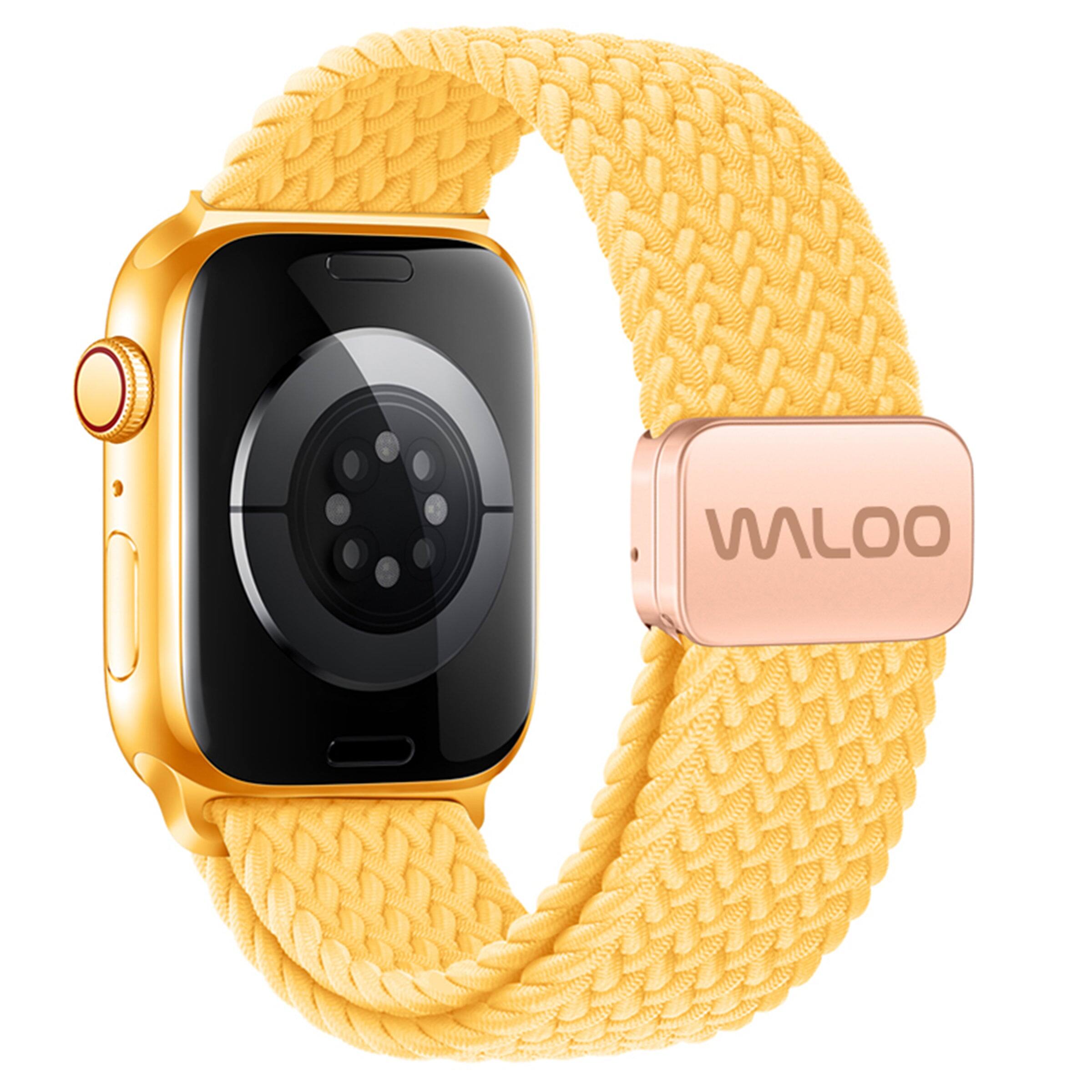 Waloo Braided Nylon Magnetic Loop Band For Apple Watch Sunshine - Best Buy