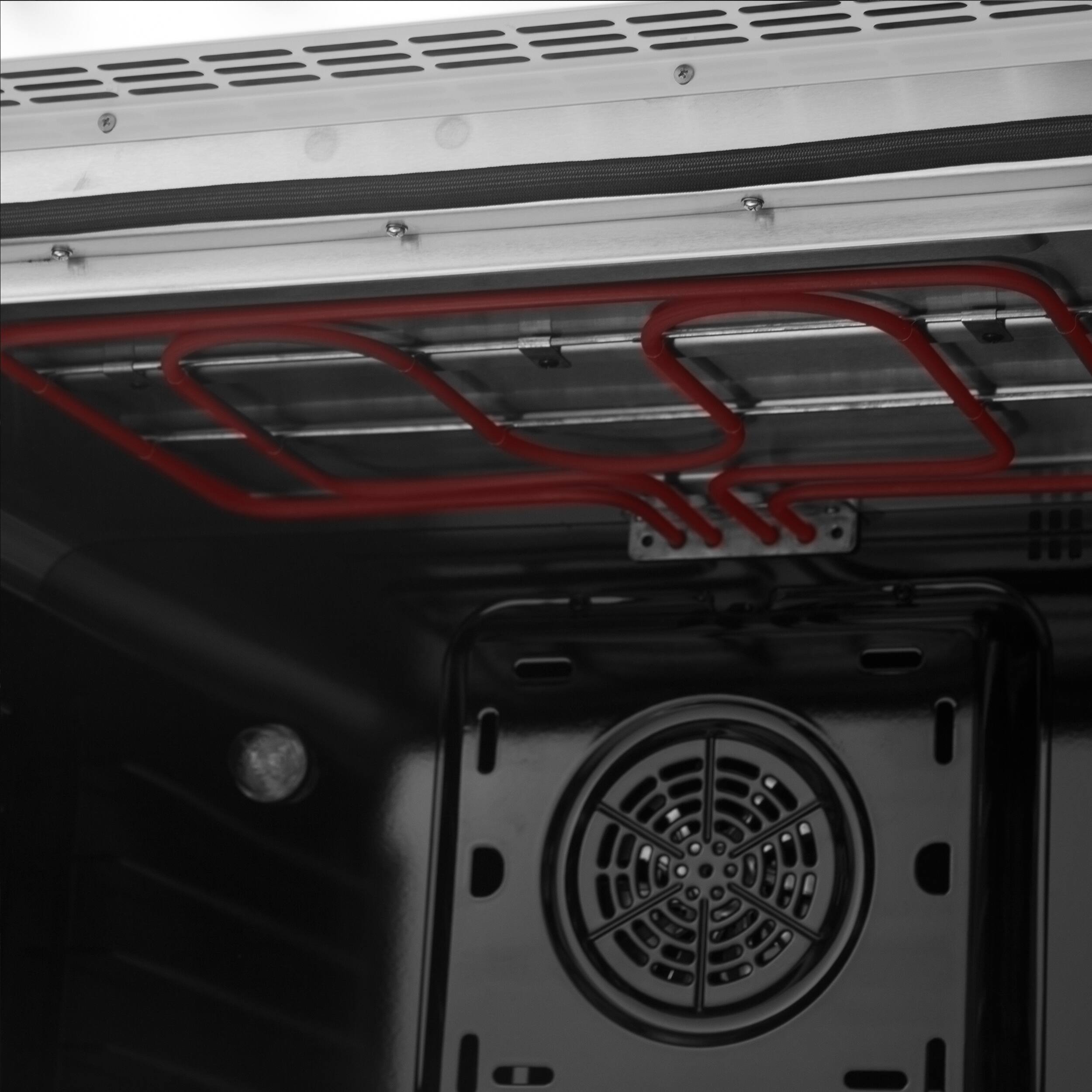 Alt View 5. Forno Appliances - Galiano 5.36 Cu. Ft. Freestanding Dual Fuel True Convection Range - White.