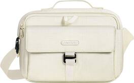 mosiso - Camera Shoulder Bag for DSLR, SLR & Mirrorless Cameras, Padded Crossbody Sling Case with Rain Cover - Beige