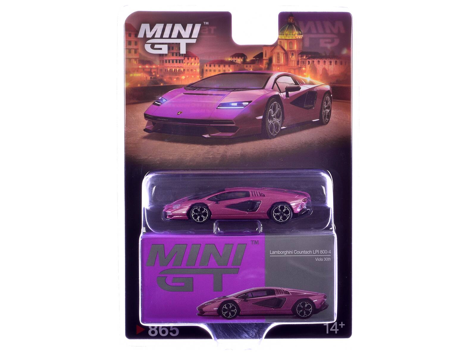 MINI GT  
Lamborghini Countach LPI 800-4  
Viola 30th  
14+