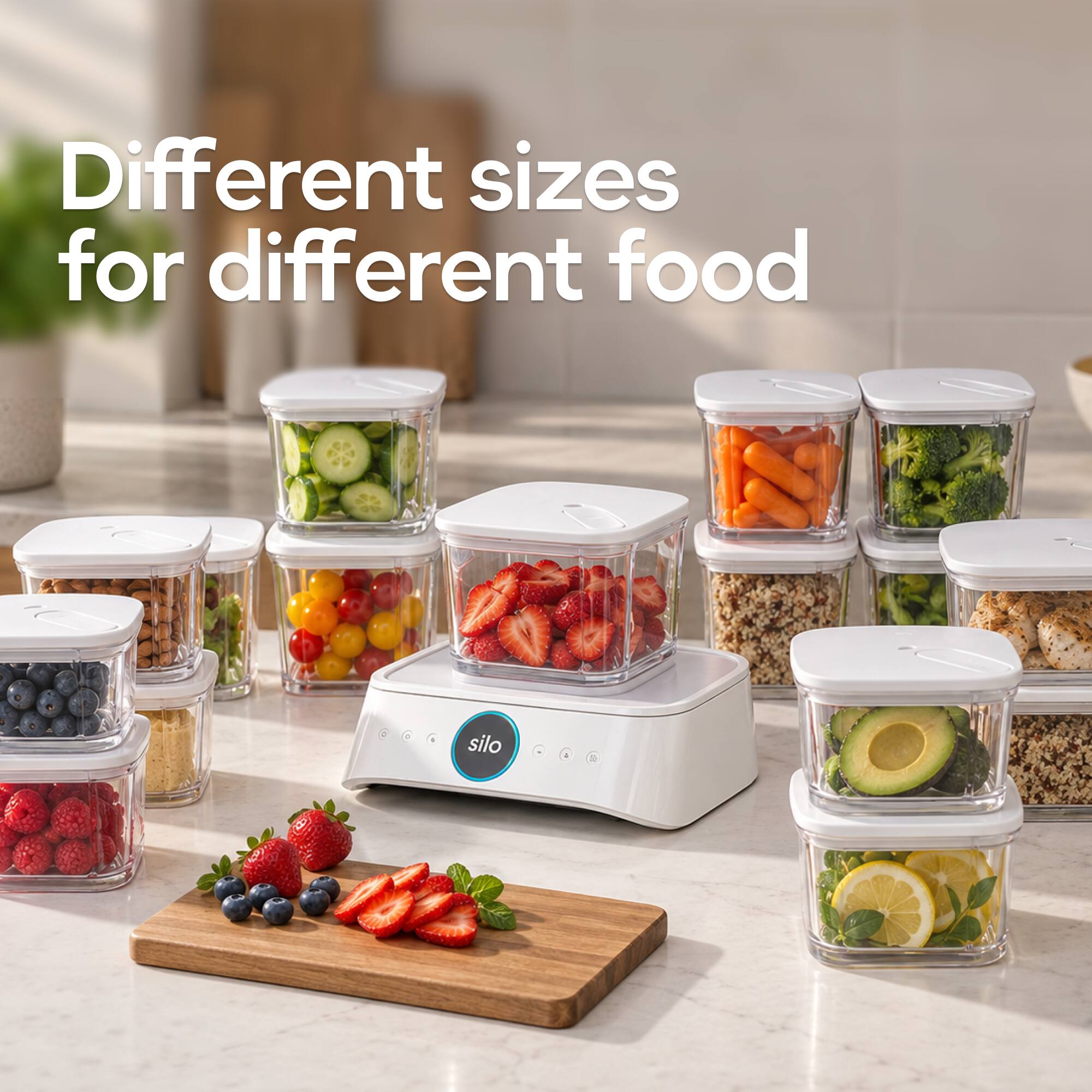 Different sizes for different food