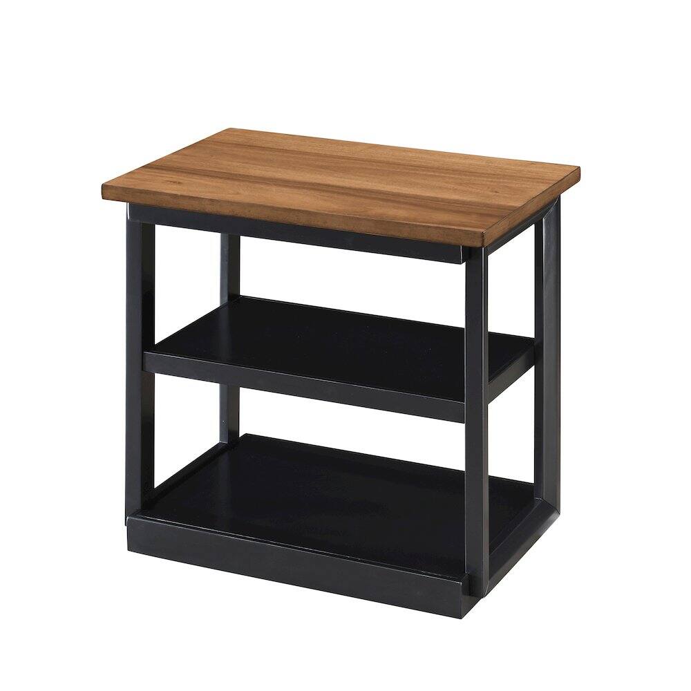 Alt View 4. New Classic Furniture - Decker 3-Piece Wood Occasional Table Set in Black/Brown - Black/Brown.