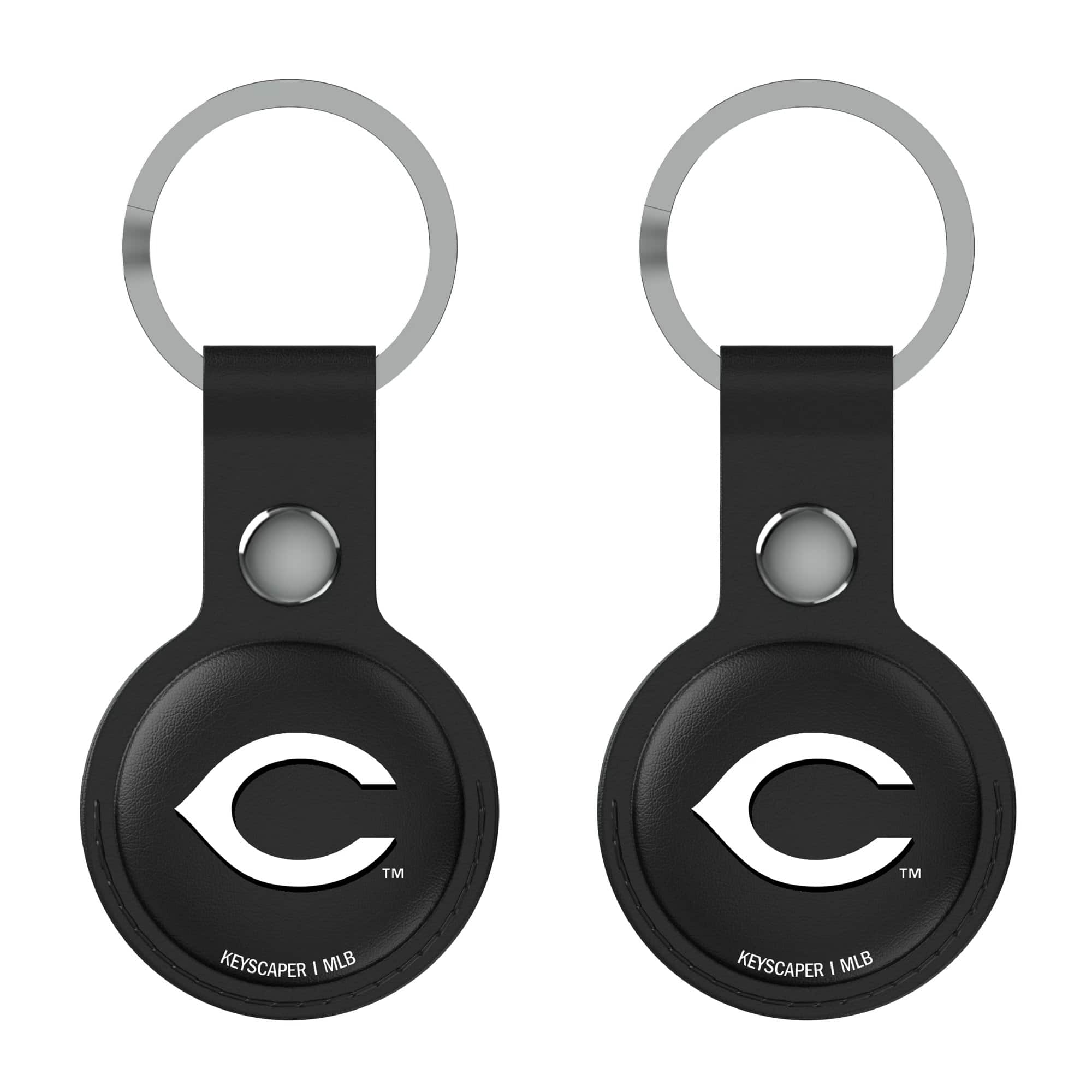 Keyscaper - Cincinnati Reds Two-Pack AirTag Holders - No Size - Black