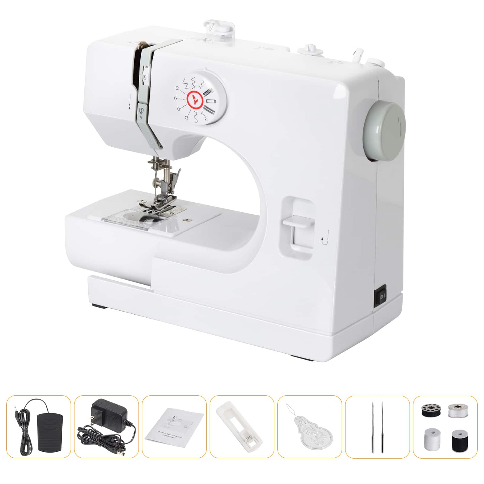 Oumilen - 12-Stitch Sewing Machine - Mini Electric Sewing Machine for Beginners, Home DIY, and Small Projects