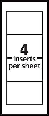 4 inserts per sheet
