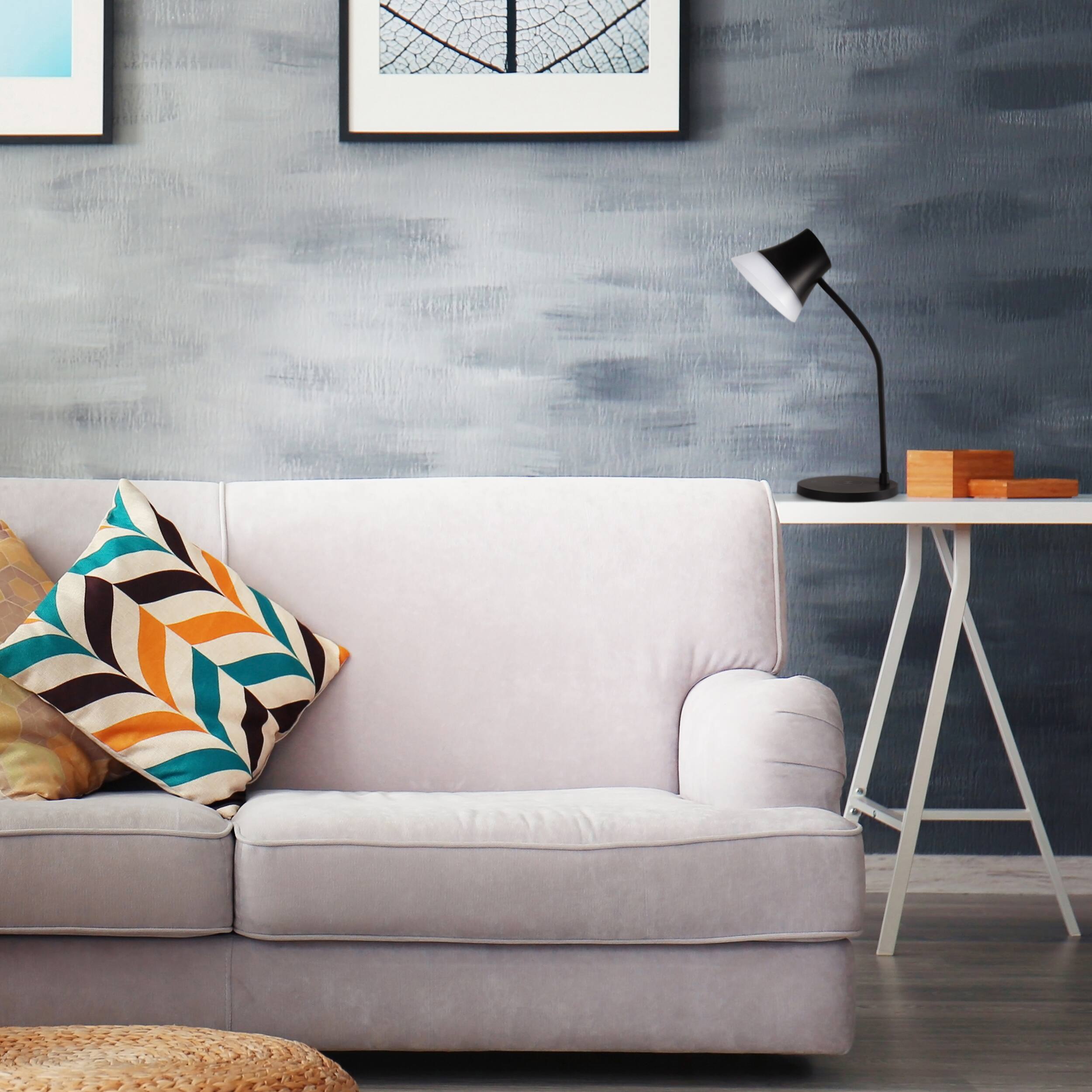 Alt View 18. OttLite - Shine LED Desk Lamp with Wireless Charging - Brown.