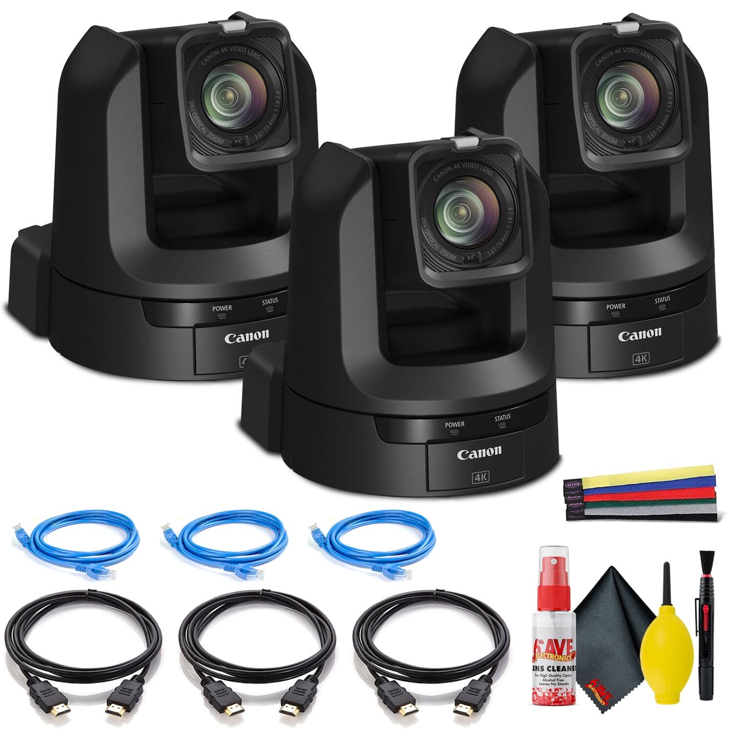 CANON 4K VIDEO LENS  
CANON 4K VIDEO LENS  
CANON 4K VIDEO LENS  
POWER STATUS  
POWER STATUS  
POWER STATUS  
Canon  
Canon  
Canon  
4K  
4K  
4K  
AVE ELECTRONICS  
INS CLEANER  
Lens Cleaning Kit