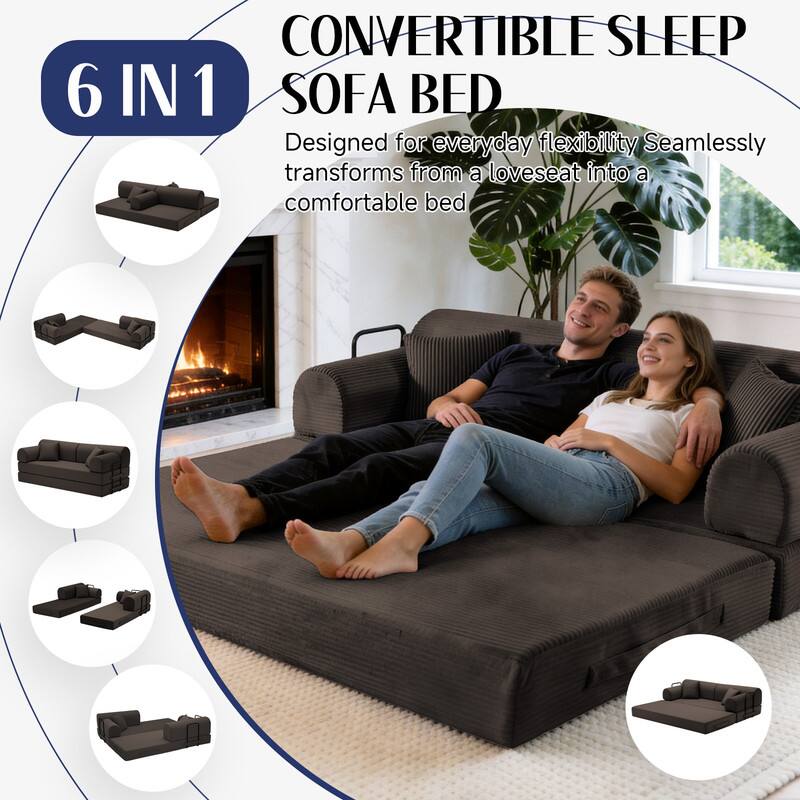 CONVERTIBLE SLEEP 6 IN 1 SOFA BED  
Designed for everyday flexibility  
Seamlessly transforms from a loveseat into a comfortable bed