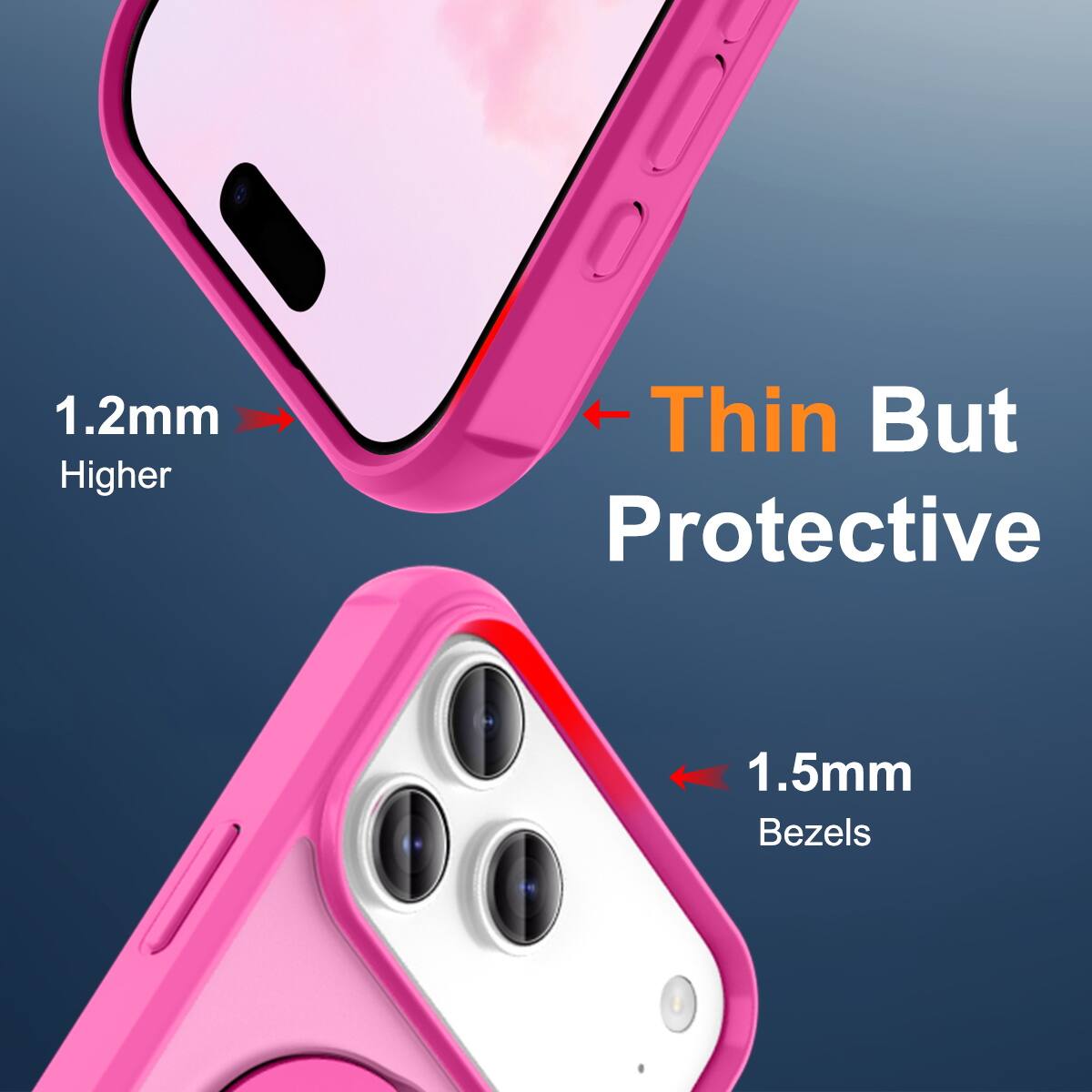 1.2mm Higher  
Thin But Protective  
1.5mm Bezels