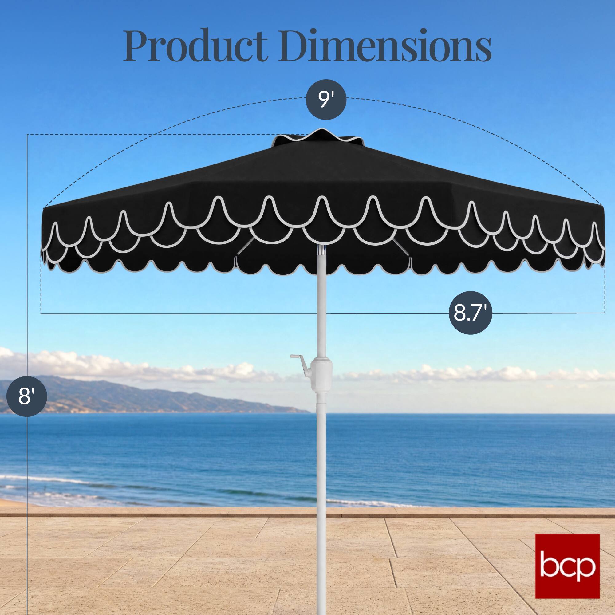 Product Dimensions
9'
8.7"
8'