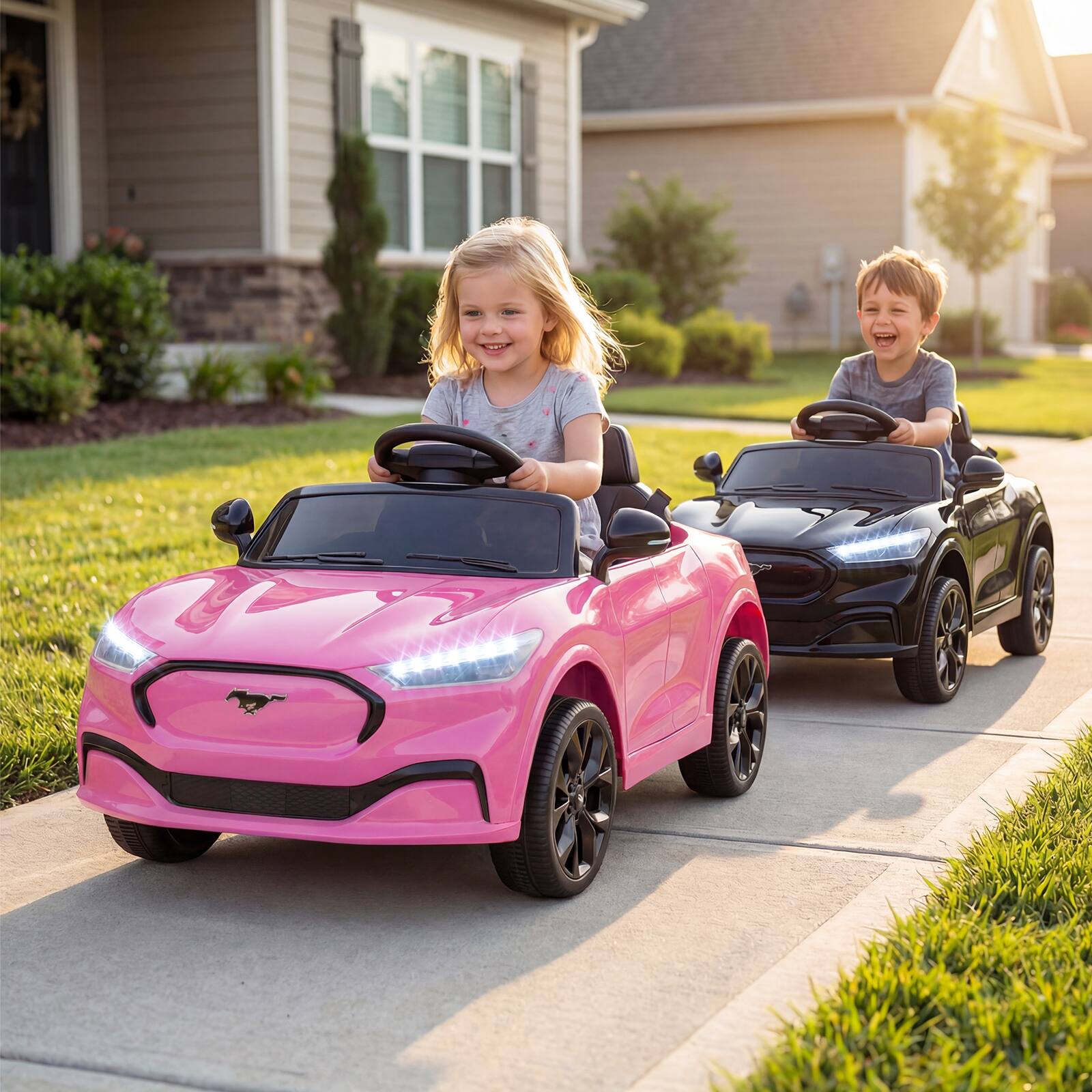 Alt View 1. Gymax - Gymax Licensed Ford Mach E Electric Vehicle w/Parent Control LED Lights Horn Music Pink - Pink.
