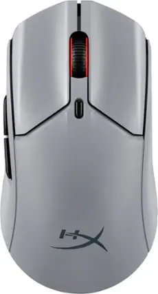 Front. HyperX - Pulsefire Haste 2 Pro 4K Lightweight Wireless Optical Gaming Mouse with RGB Lighting - Slate Grey.