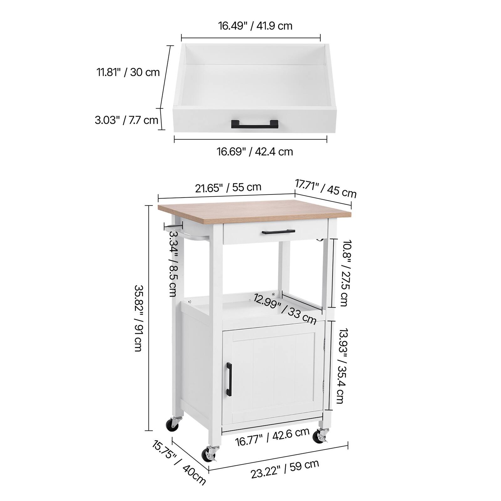 16.49" / 41.9 cm
11.81" / 30 cm
3.03"/7.7 cm
16.69" / 42.4 cm
21.65" / 55 cm
17.71" / 45 cm
35.82" / 91 cm
3.34"/8.5 cm
12.99" / 33 cm
10.8" / 27.5 cm
13.93" / 35.4 cm
15.75" / 40 cm
42.6 cm
16.77" / 59 cm
23.22"